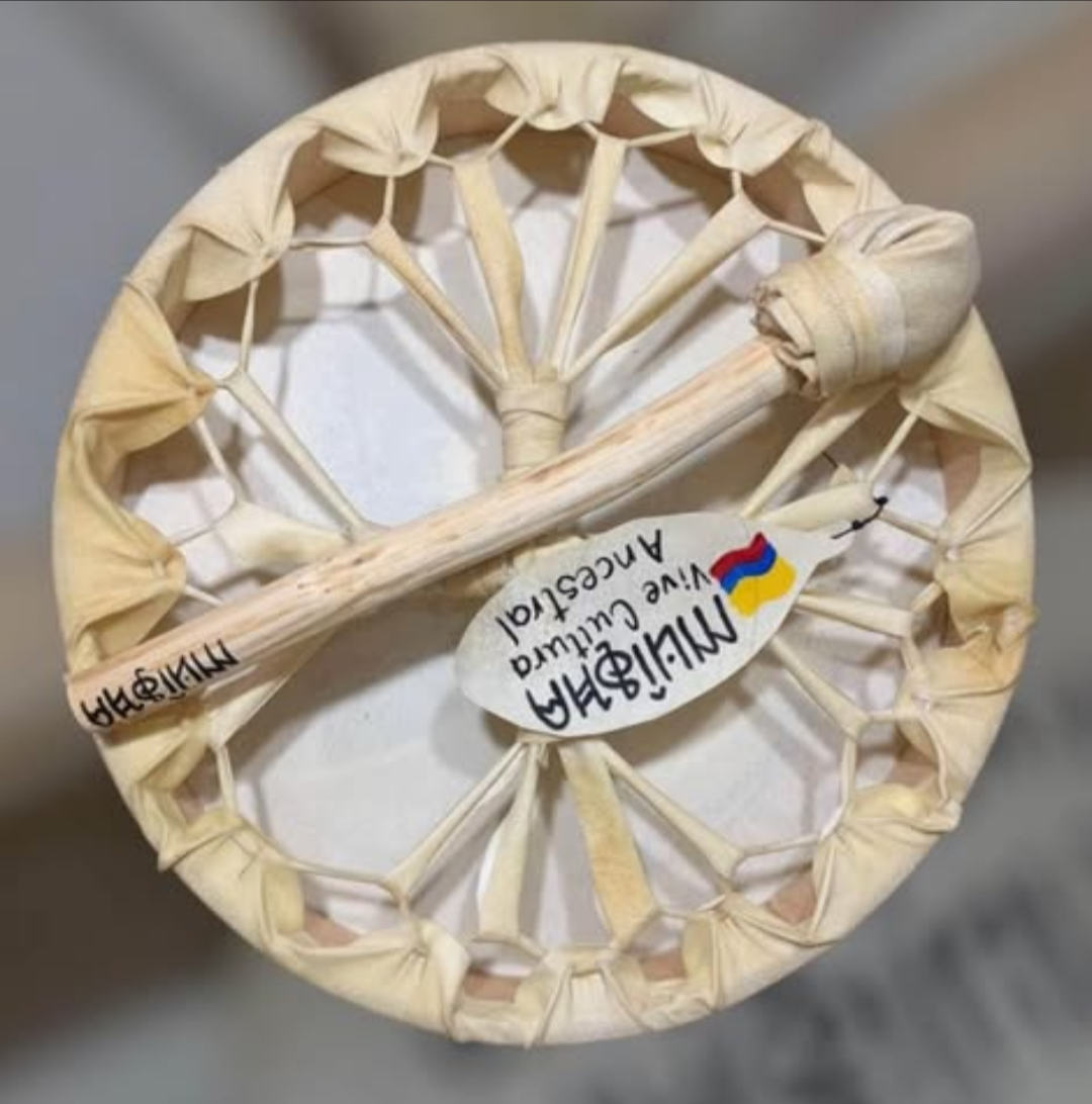 Imagen de Instrumento ancestral. Tambor chamánico grande,  “Águila” Personaliza el tuyo!