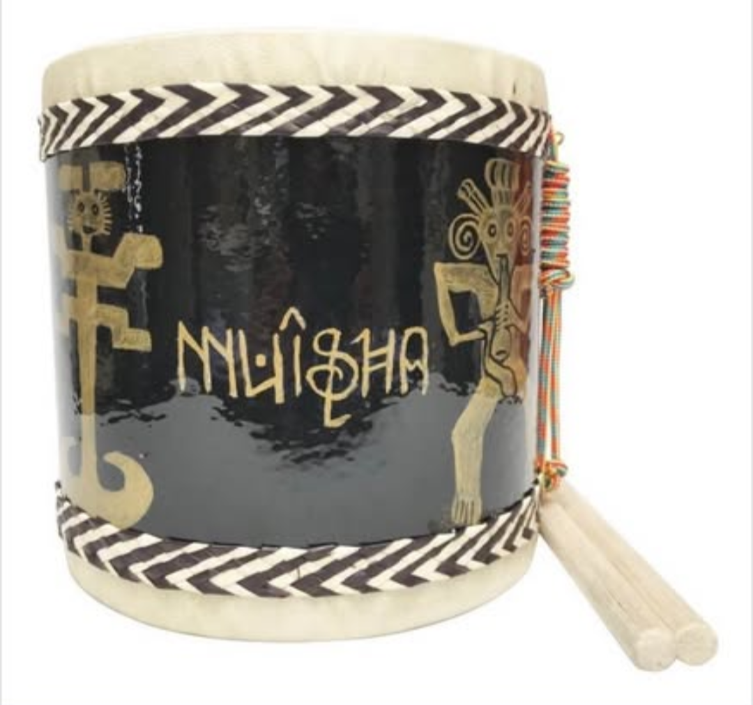 Imagen de Instrumento musical Tambor Jeroglíficos pintado a mano